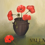 Vallmo i rött // 49 x 65 cm